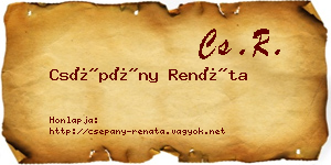 Csépány Renáta névjegykártya