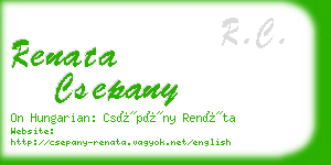 renata csepany business card